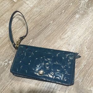 Coach Patent Leather Wristlet Wallet
